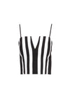 BERTIE ARROW NL BUSTIER-UMBRELLA STRIPE BLK/SFT WHITE-ALICE + OLIVIA