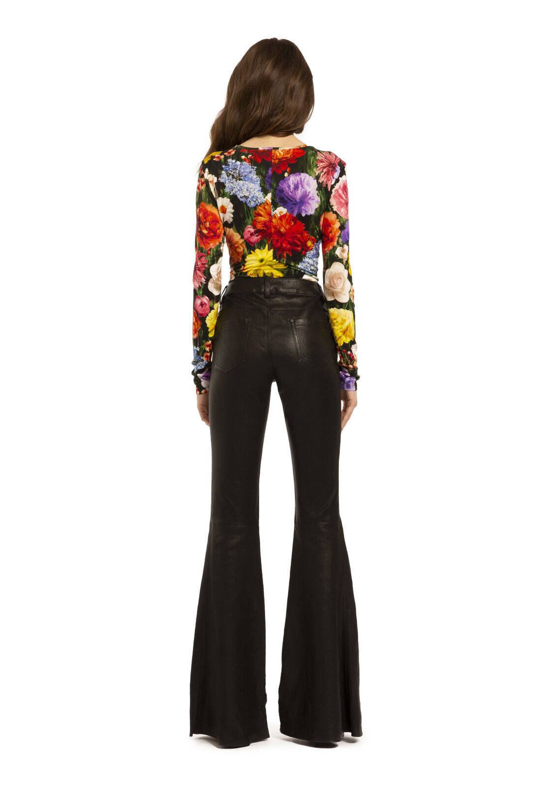 DELAINA LS CREW NK CROP TOP-ALICE + OLIVIA