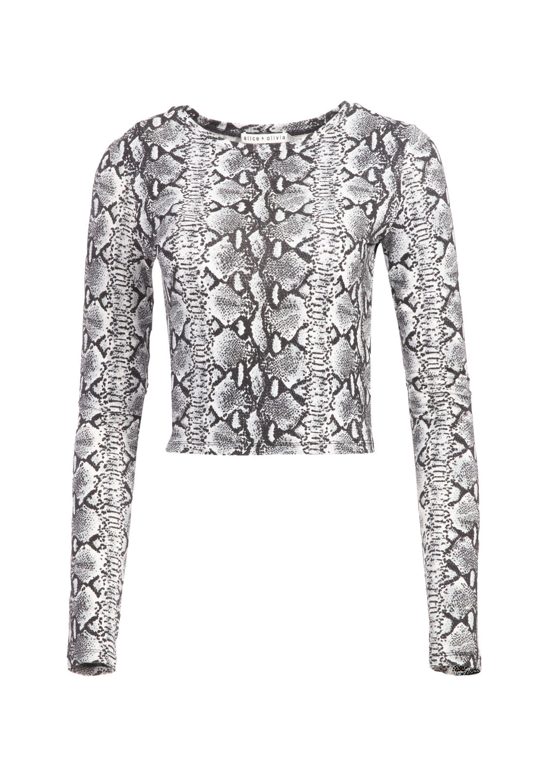 DELAINA LS CREW NK CROP TOP-ALICE + OLIVIA