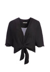 LYDIA TIE FT CROP TOP-Black-ALICE + OLIVIA