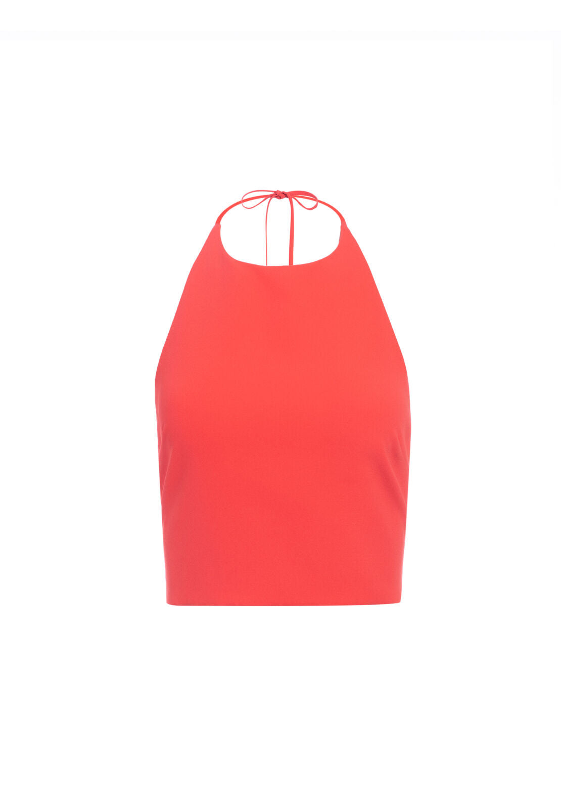 JAYMEE TIE NK CROP HALTER TOP-BRIGHT POPPY-ALICE + OLIVIA