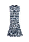 RAPUNZEL EMBR SLVLSS DRESS-BREAKDOWN/OFF WHITE-ALICE + OLIVIA