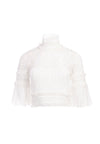 BRUNA EMBR PIN TUCK CROP TOP-OFF WHITE-ALICE + OLIVIA