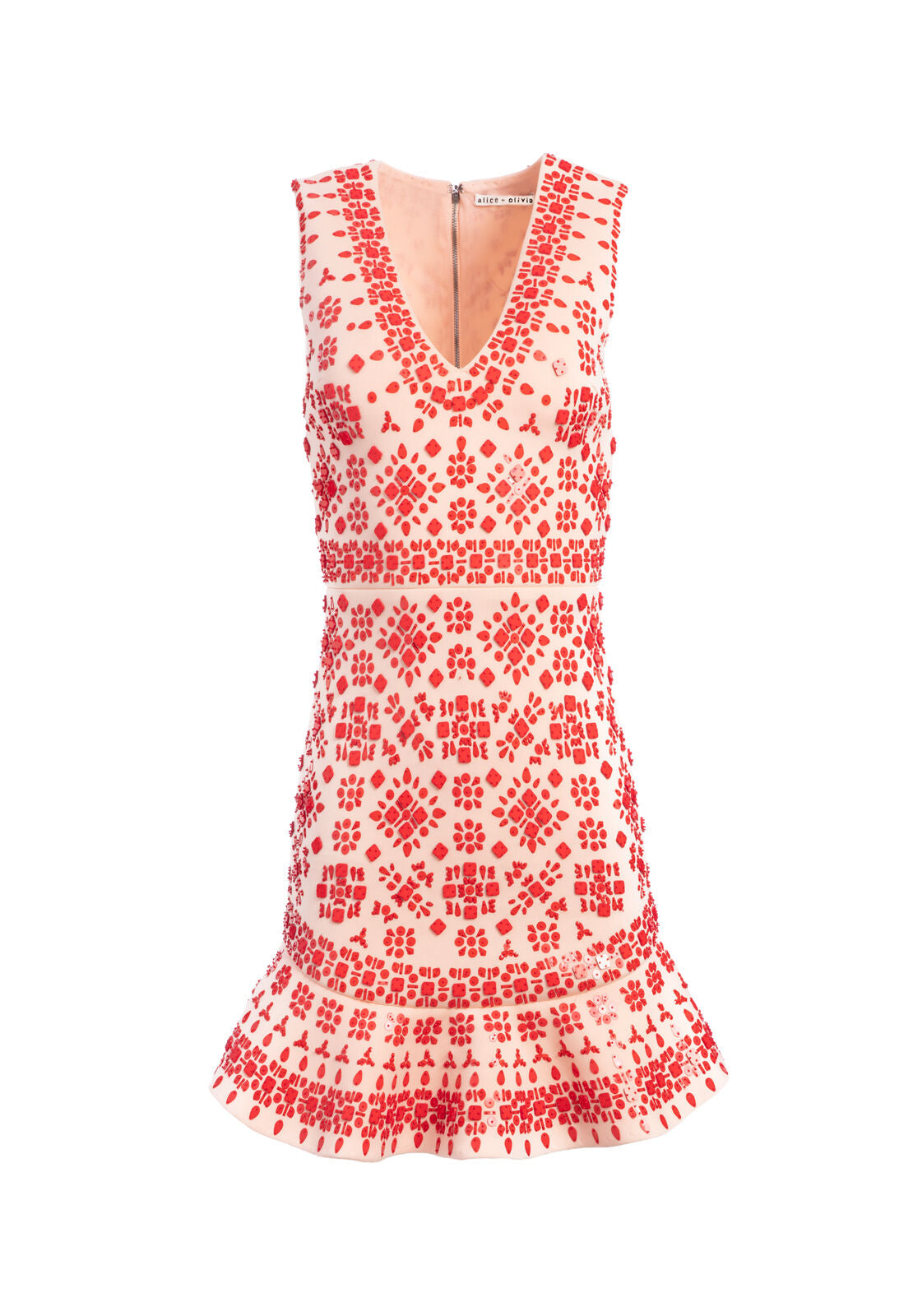 RAPUNZEL EMB SLVLSS CRV HEM DS-PEACH/BRIGHT POPPY-ALICE + OLIVIA