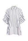 EDYTH RUFFLE SLV DRAPEY BTNDWN-ALICE + OLIVIA