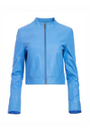 YARDLEY LTHR MOCK NK CROP JKT-ALICE + OLIVIA