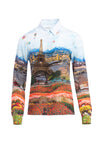 WILLA PAISLEY PLACKET TOP-ALICE + OLIVIA