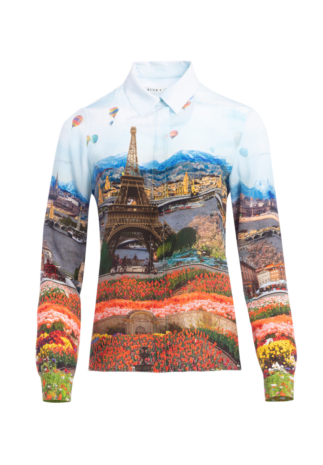 WILLA PAISLEY PLACKET TOP-ALICE + OLIVIA
