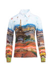 WILLA PAISLEY PLACKET TOP-ALICE + OLIVIA