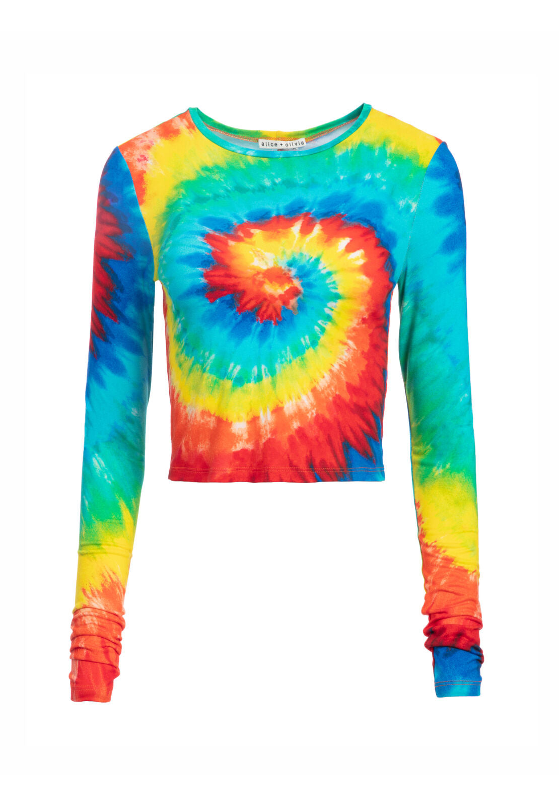 DELAINA LS CREW NK CROP TOP-ALICE + OLIVIA