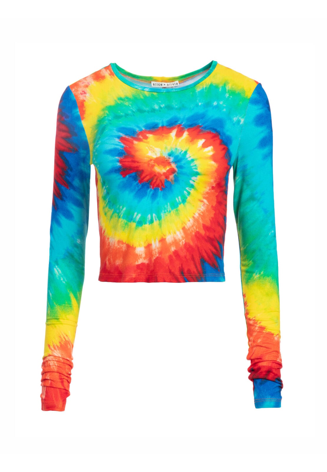 DELAINA LS CREW NK CROP TOP-ALICE + OLIVIA