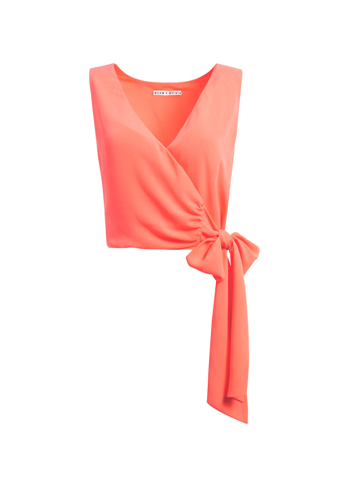 AZZIE ASYMM WRAP CROP TOP-ALICE + OLIVIA