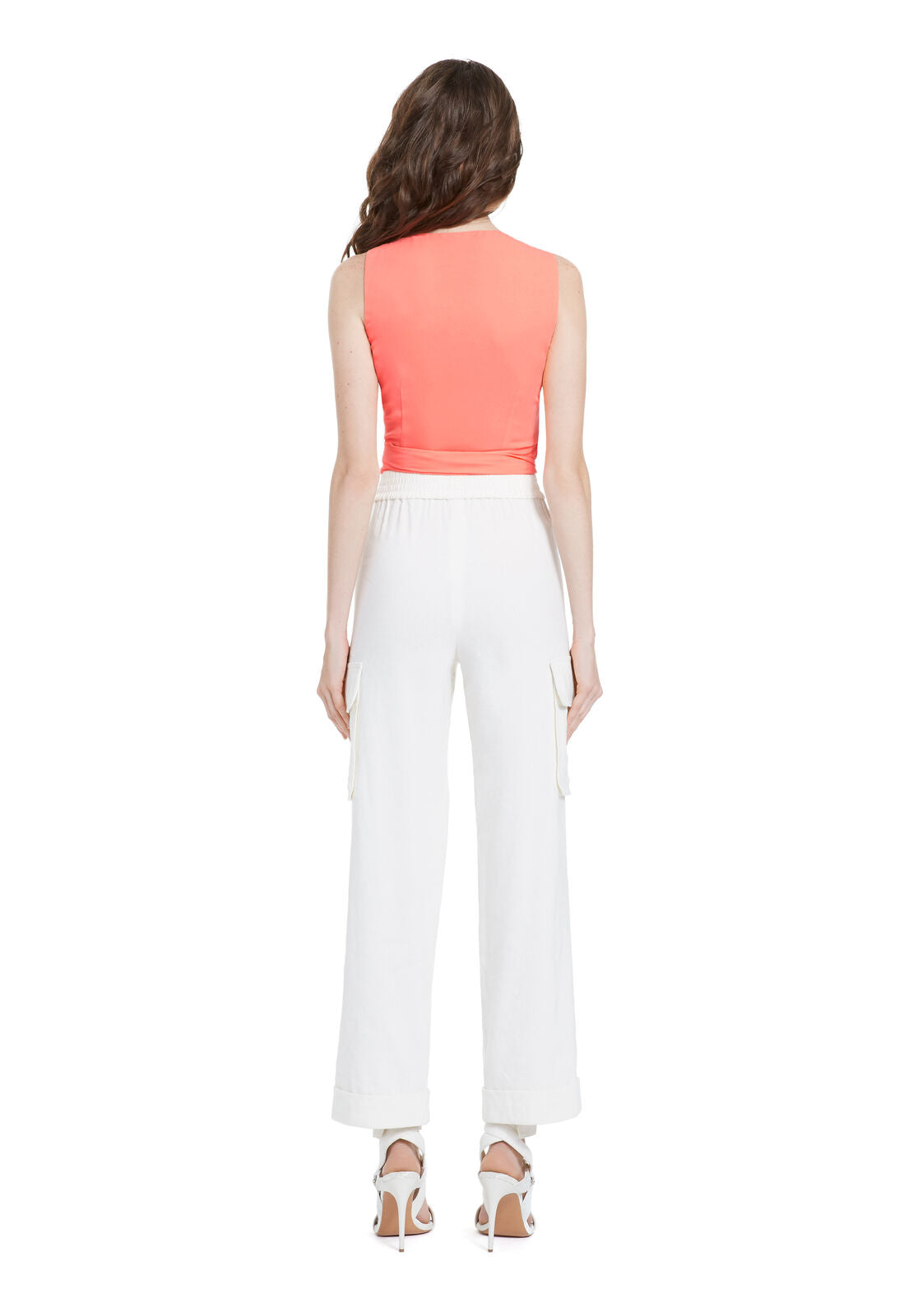 AZZIE ASYMM WRAP CROP TOP-ALICE + OLIVIA