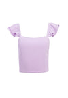 CELESTIA FLUTTER SLV CROP TOP-ALICE + OLIVIA