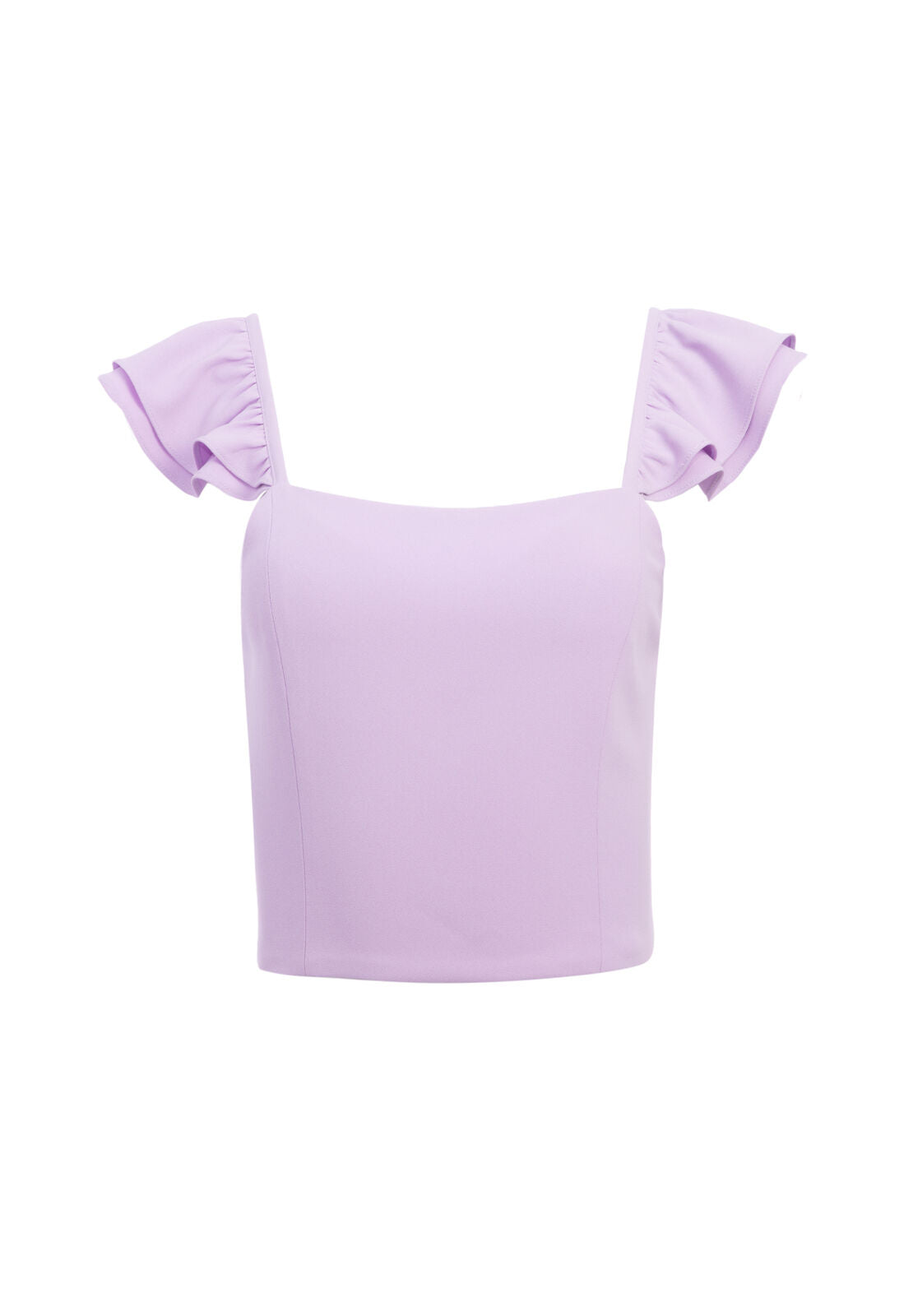 CELESTIA FLUTTER SLV CROP TOP-ALICE + OLIVIA