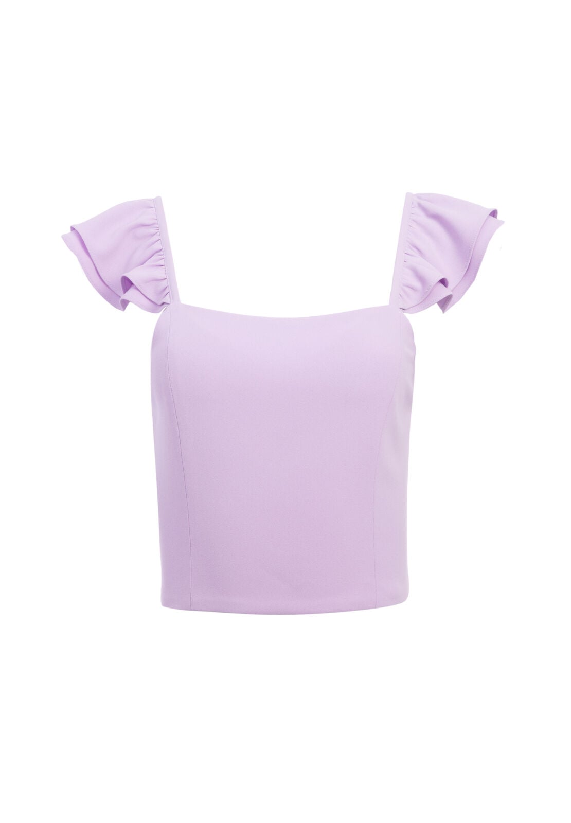 CELESTIA FLUTTER SLV CROP TOP-ALICE + OLIVIA