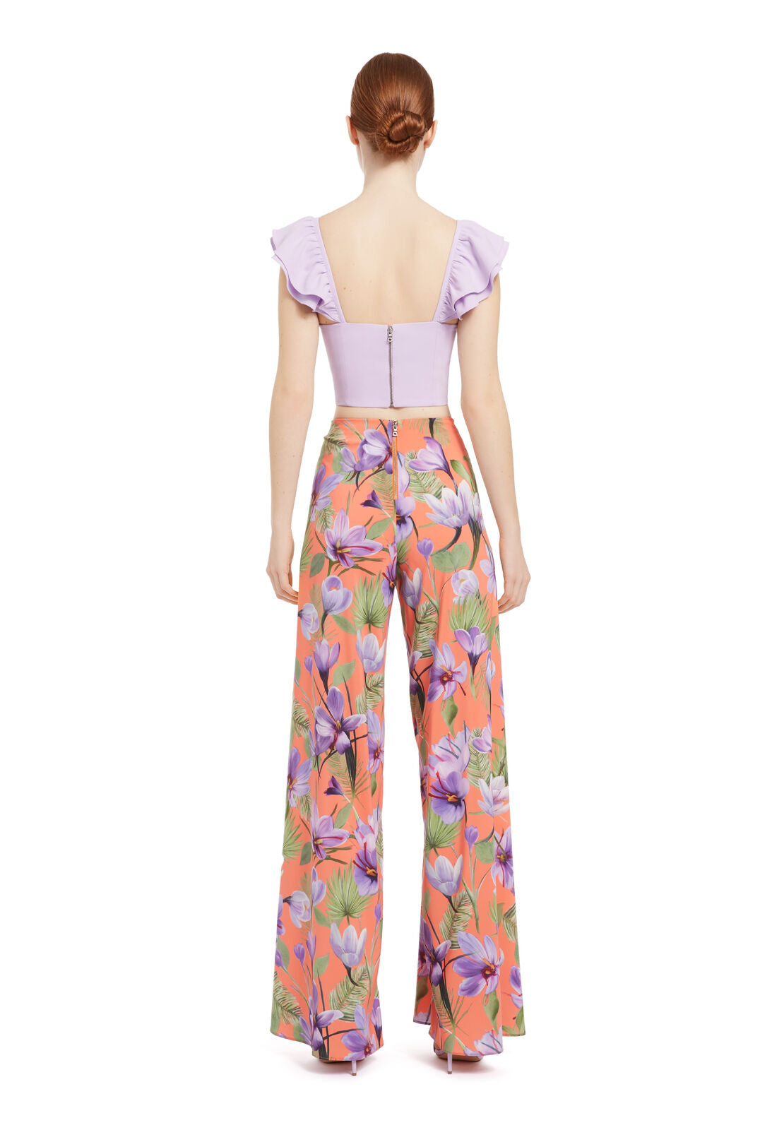 CELESTIA FLUTTER SLV CROP TOP-ALICE + OLIVIA