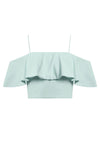 KEEGAN CLD SHLDR RUFFLE CRP TP-ALICE + OLIVIA
