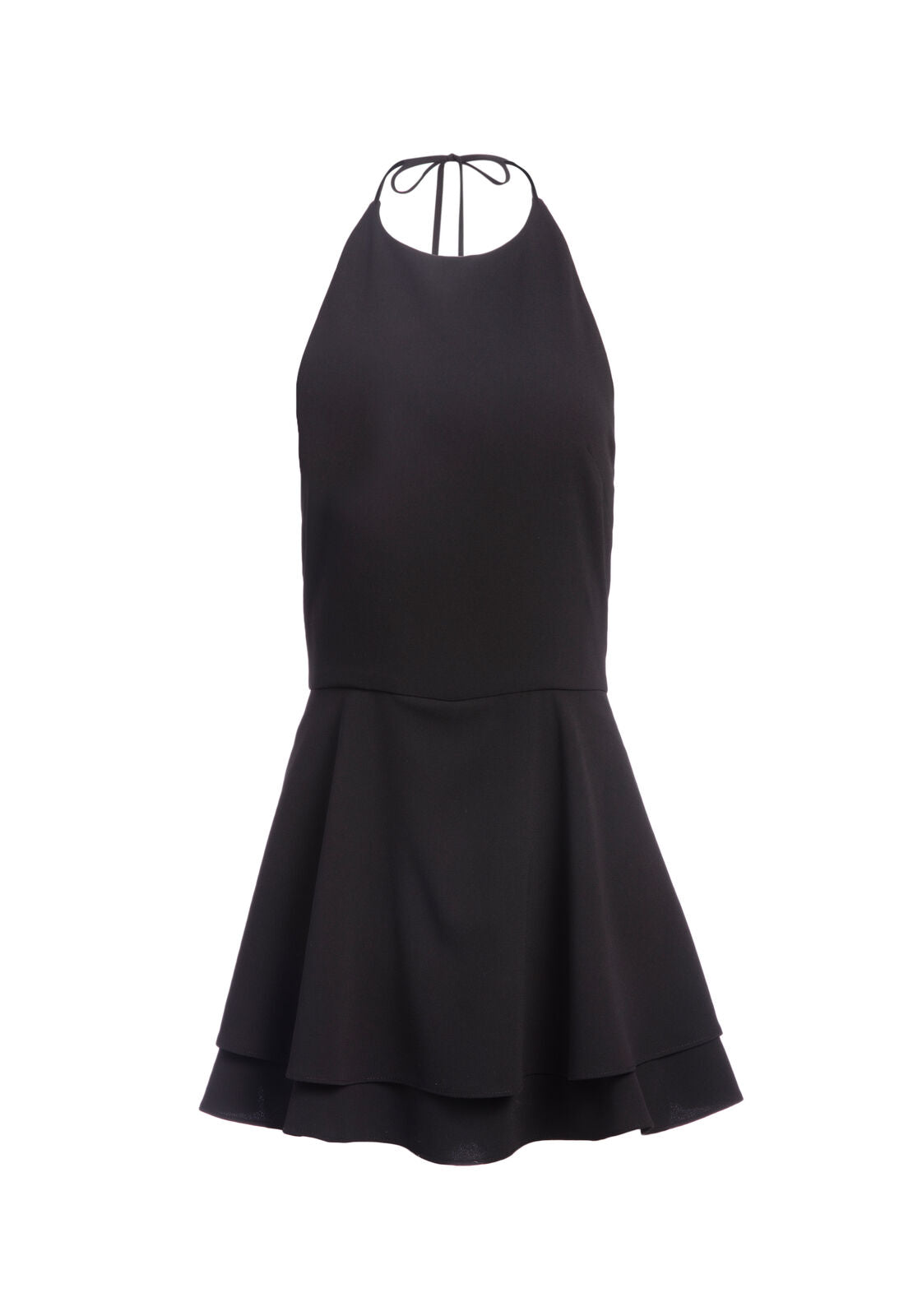 SICILY HALTER ROMPER - BLACK