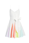 KIMMY SHORT GODET DRESS-OFF WHITE/MULTI-ALICE + OLIVIA