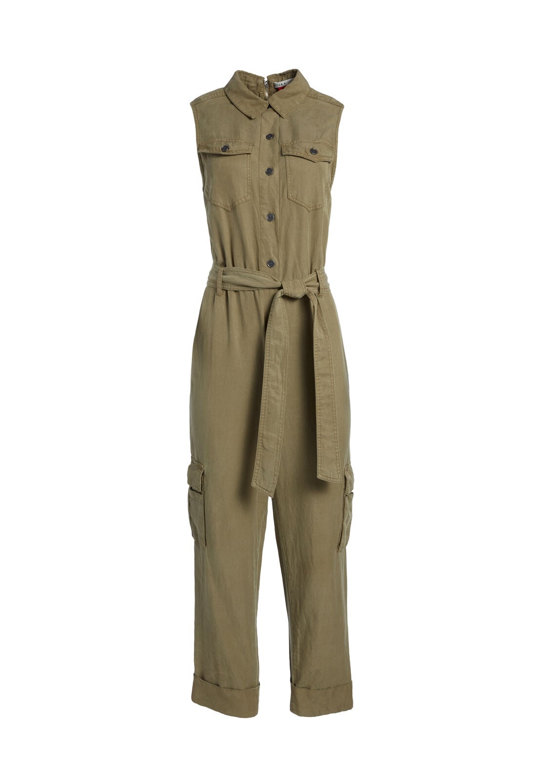 JOEL SLVLSS CARGO JUMPSUIT - ARMY
