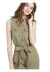 JOEL SLVLSS CARGO JUMPSUIT-ARMY-ALICE + OLIVIA