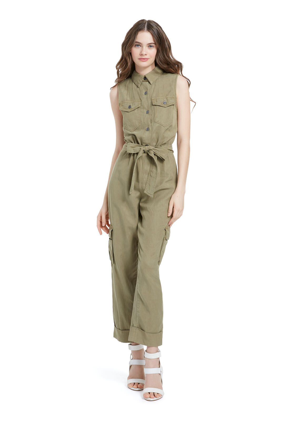 JOEL SLVLSS CARGO JUMPSUIT-ARMY-ALICE + OLIVIA