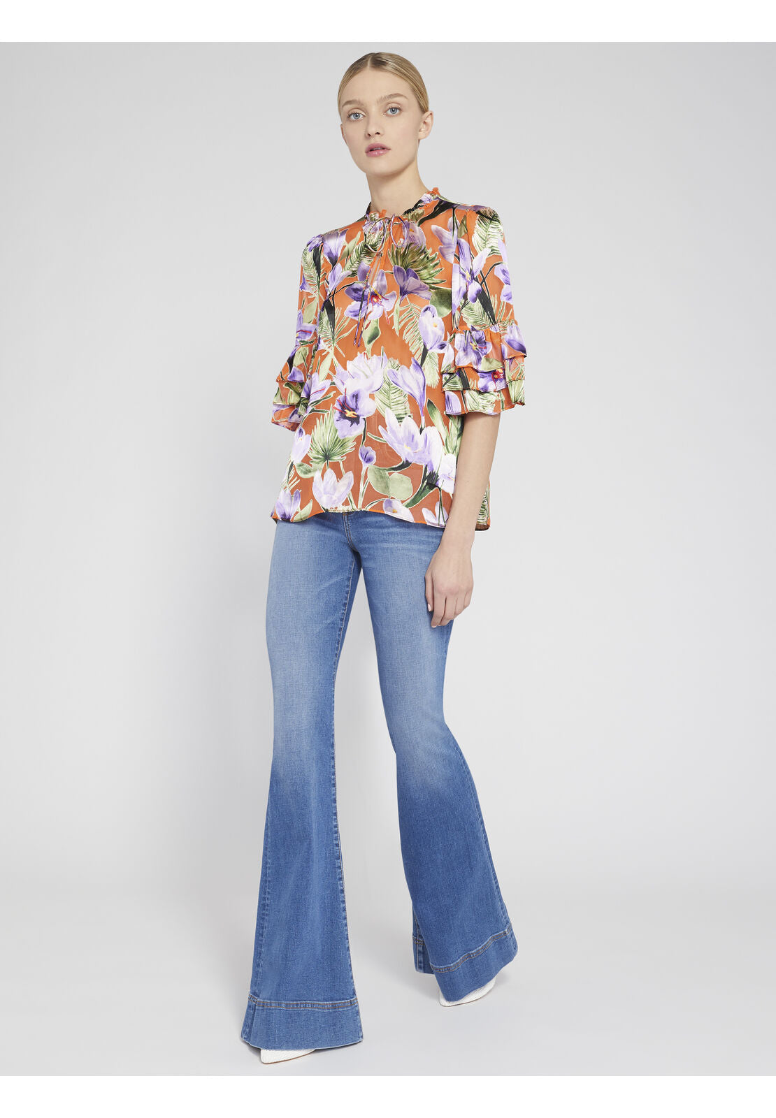 JULIUS BLOUSON SLEEVE TUNIC TOP-ALICE + OLIVIA