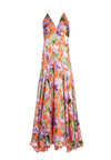HETTY HALTER NK GODET DRESS-FLORAL PALM CORAL-ALICE + OLIVIA