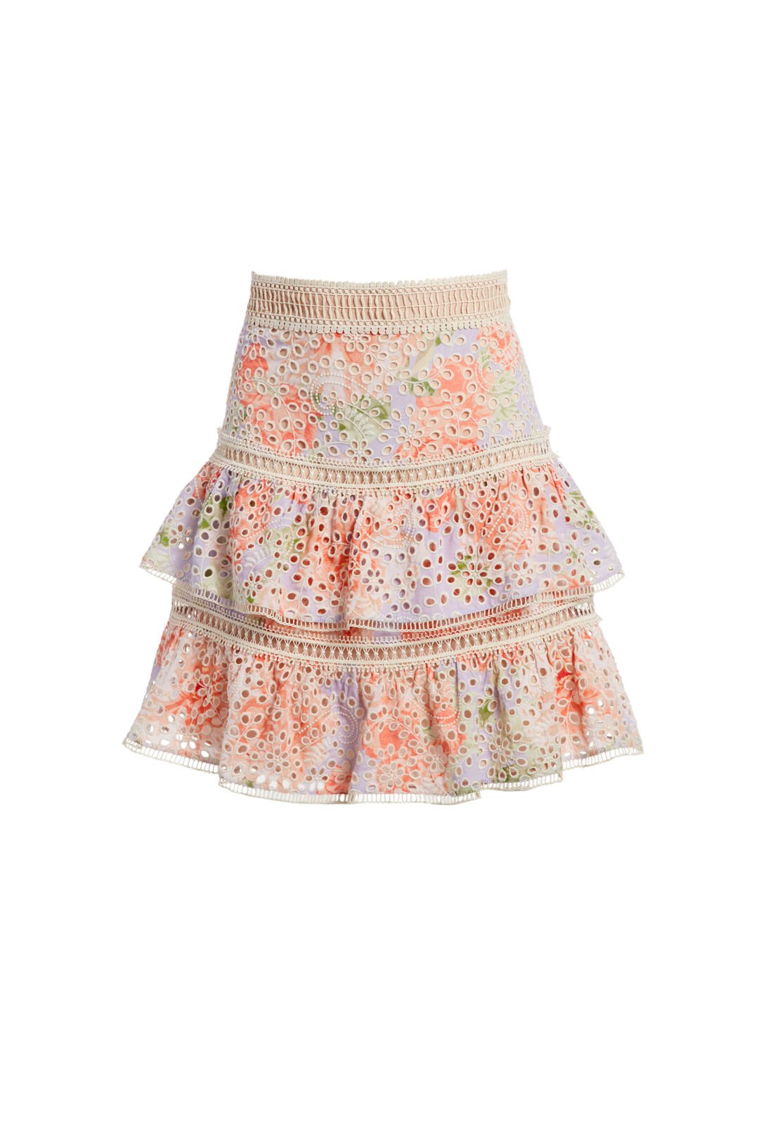KIRSTEN EMBR EYELET SKIRT-ALICE + OLIVIA