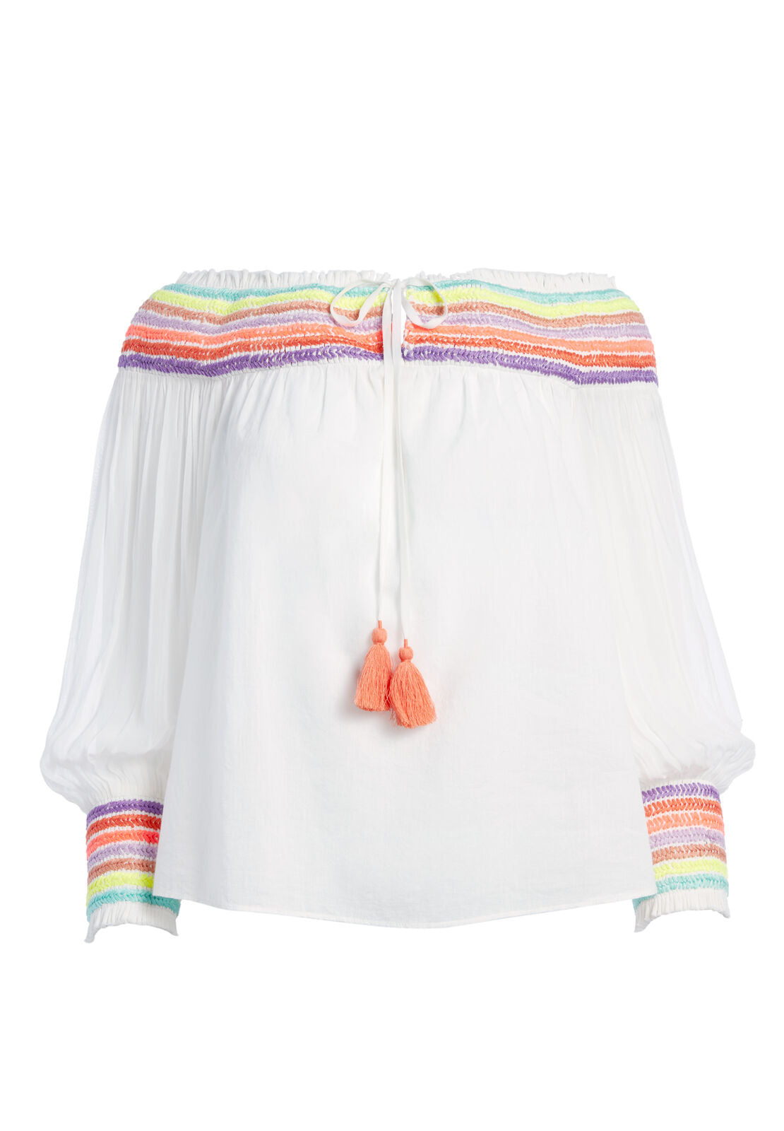 SHARYL SMOCKED PEASANT BLOUSE-ALICE + OLIVIA