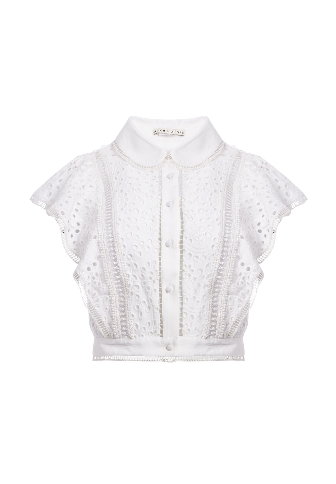 CAVAN EMBR EYELET BLOUSE-ALICE + OLIVIA