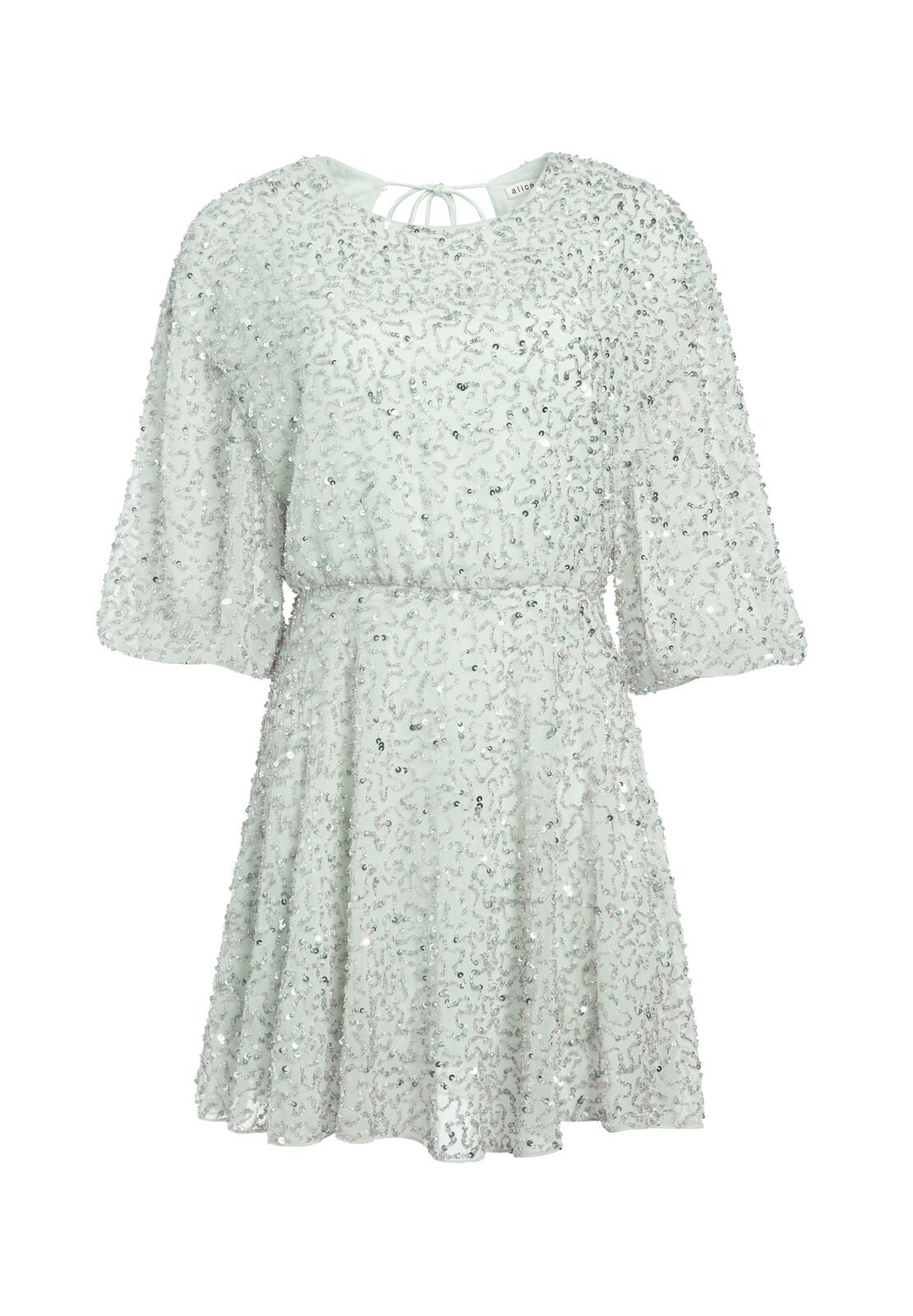 PALMIRA EMBELLISHED MINI DRESS - VENUS BLUE