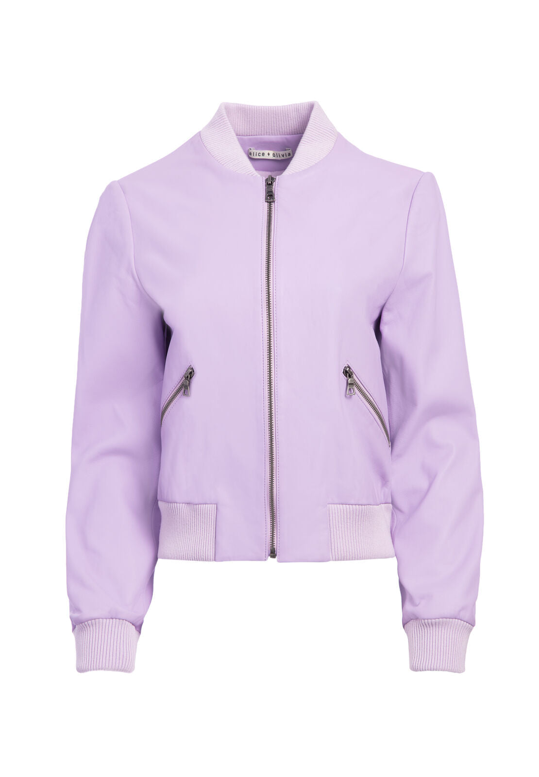 DEMIA LTHR CROPPED BOMBER JKT