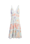 KAROLINA PANELED HLTR MINI DRS-WATER PETAL VENUS BLUE/MULTI-ALICE + OLIVIA