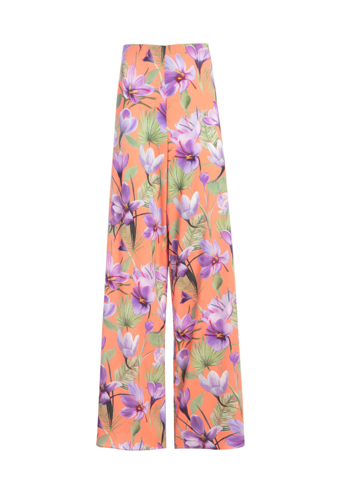 ATHENA CLEAN WIDE LEG PANT-FLORAL PALM CORAL-ALICE + OLIVIA