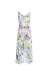 TEVI COWL NK RUFFLE DRESS-FLORAL PALM CREAM-ALICE + OLIVIA