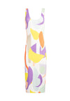JAMES FITTED SCOOP NK DRESS-GEO COLLAGE CREAM/MULTI-ALICE + OLIVIA