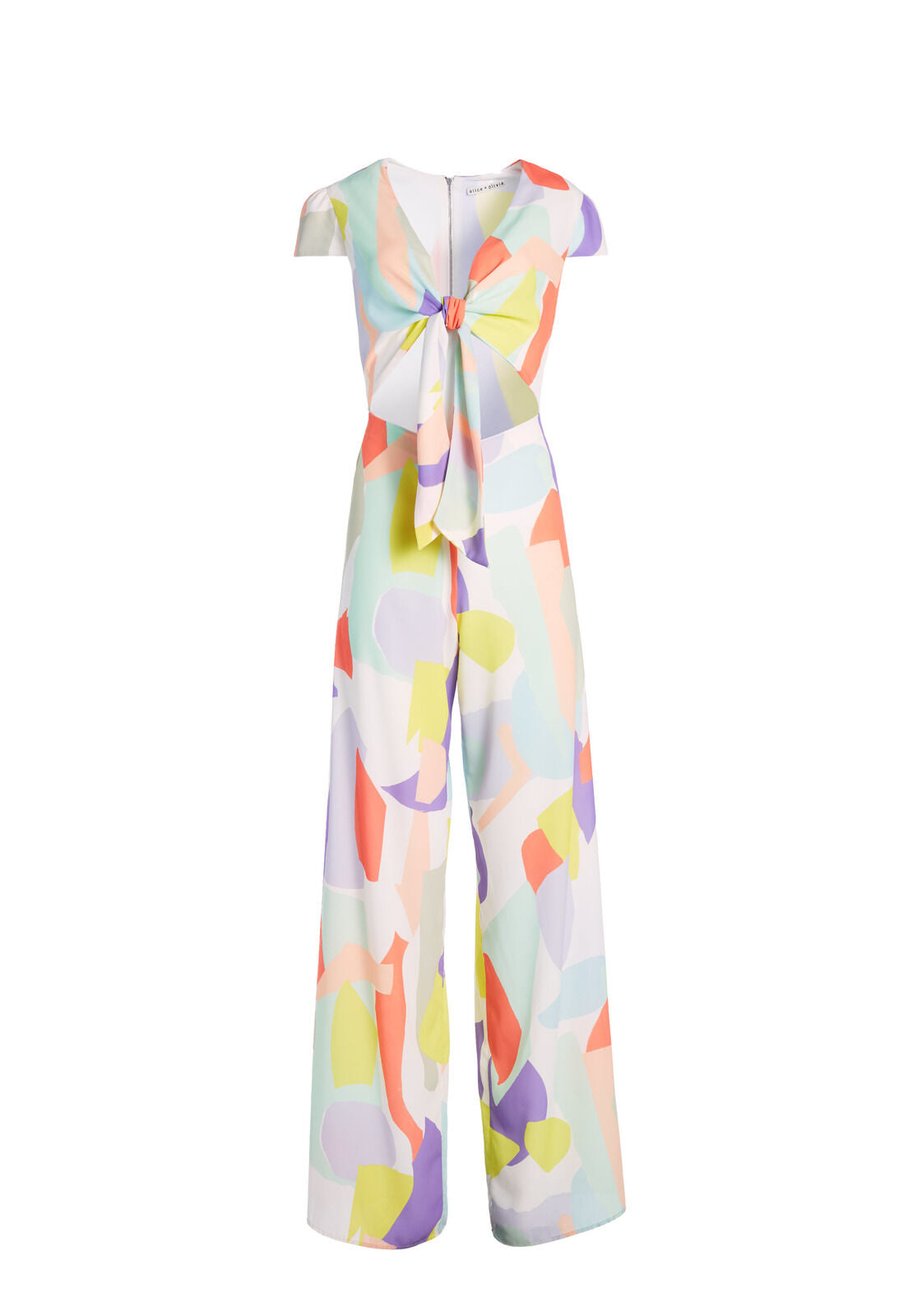 SIERRA TIE FRNT JUMPSUIT-GEO COLLAGE CREAM/MULTI-ALICE + OLIVIA