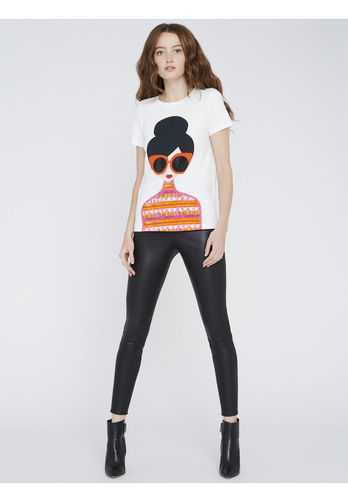 RYLYN EMBELL SS CREW NK TEE-WHITE/MULTI-ALICE + OLIVIA