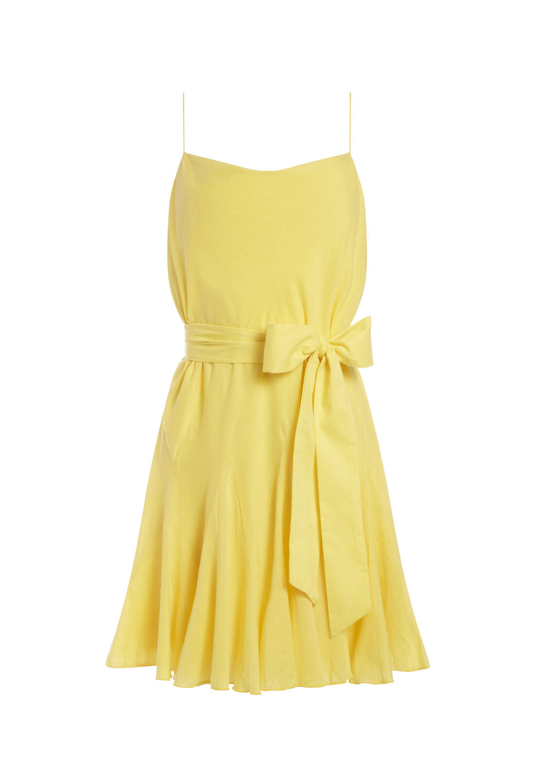 WEBBER CWLNECK GDET DRE W BELT-CITRUS-ALICE + OLIVIA