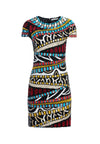 NAT EMBELL SS DRESS-MULTI-ALICE + OLIVIA