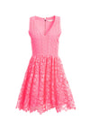 IRIS V NK GATHERED DRESS-Black-ALICE + OLIVIA