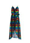 SUSANA MULTI STRAP MCK WRP DRE-RAINBOW BLOCK TIE DYE-ALICE + OLIVIA