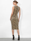 DELORA FITTED MOCK NECK DRESS-TEXTURED LEOPARD-ALICE + OLIVIA