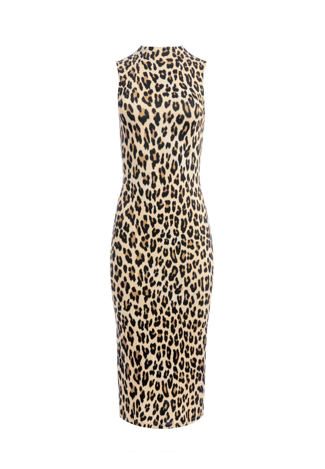 DELORA FITTED MOCK NECK DRESS-TEXTURED LEOPARD-ALICE + OLIVIA