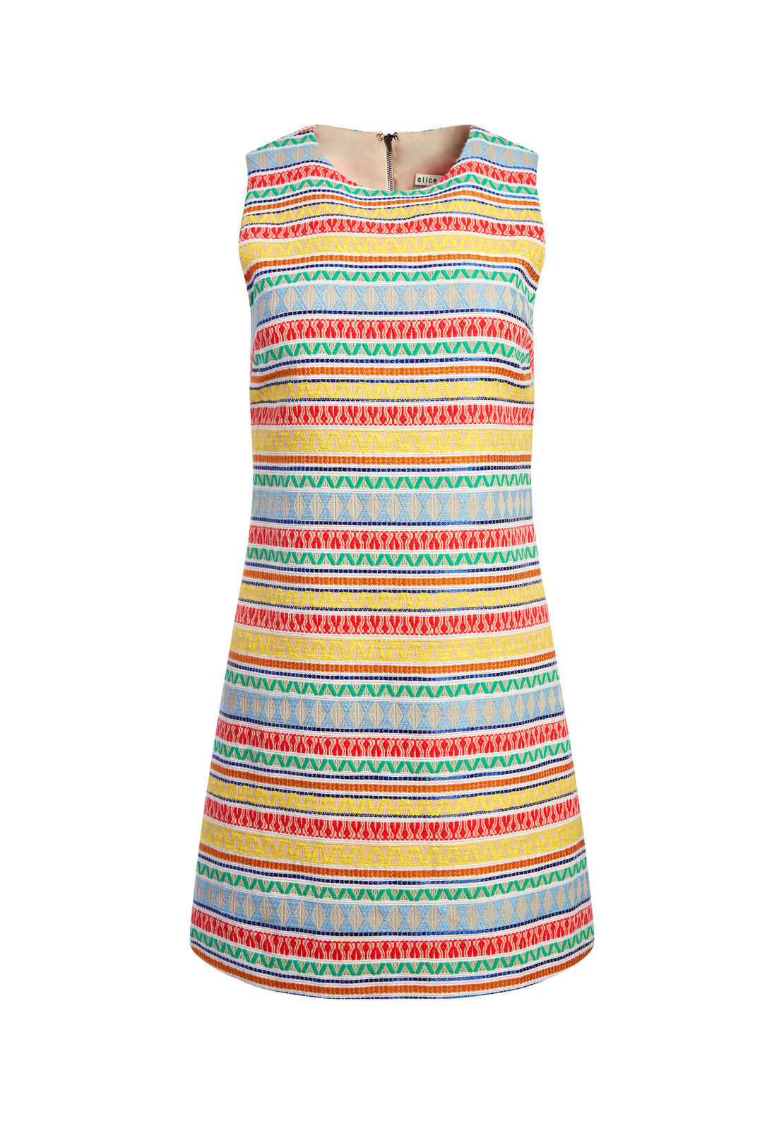 COLEY CREW NECK MINI DRESS-ALICE + OLIVIA