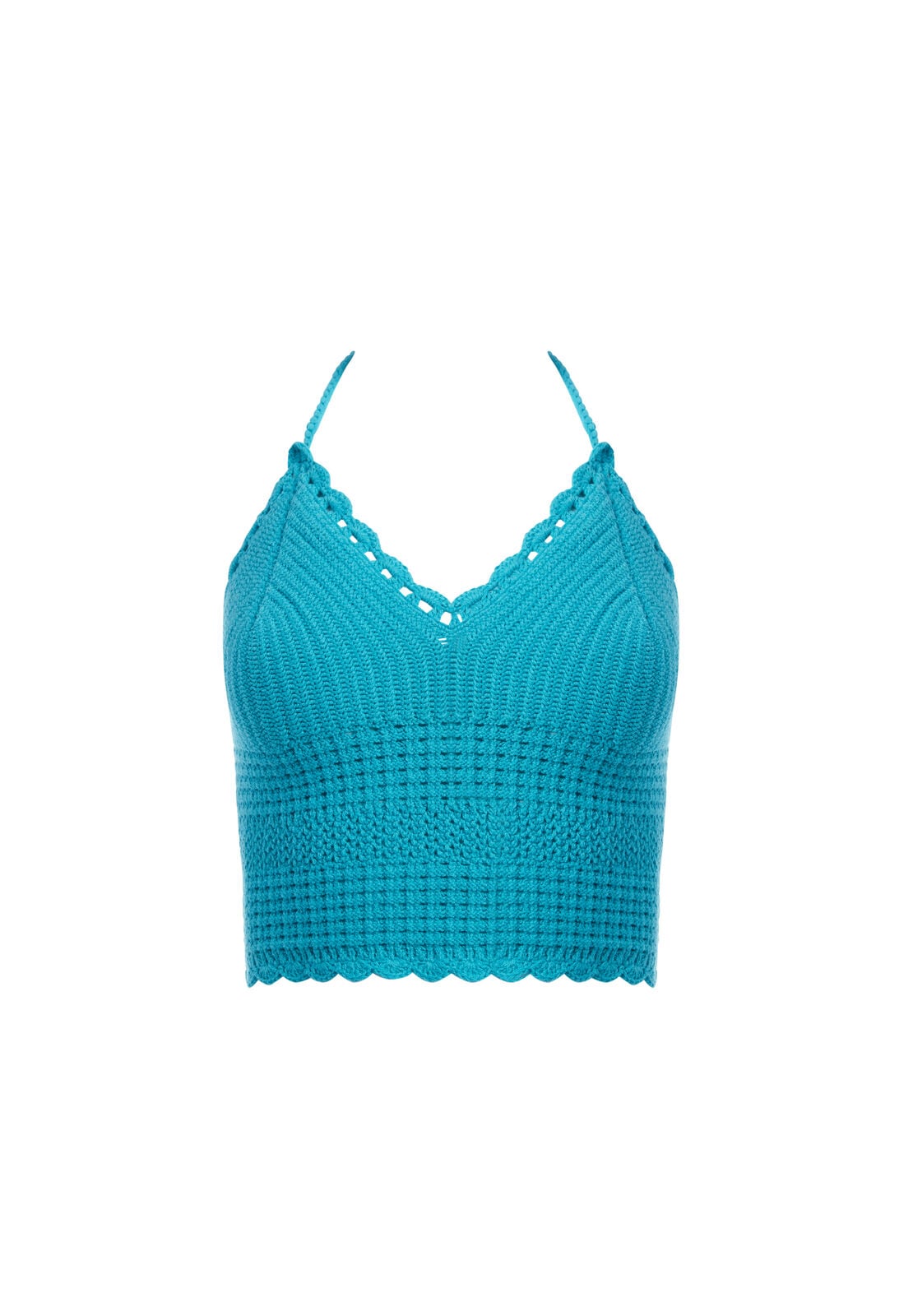SARAN CROPPED HALTER TANK-ALICE + OLIVIA