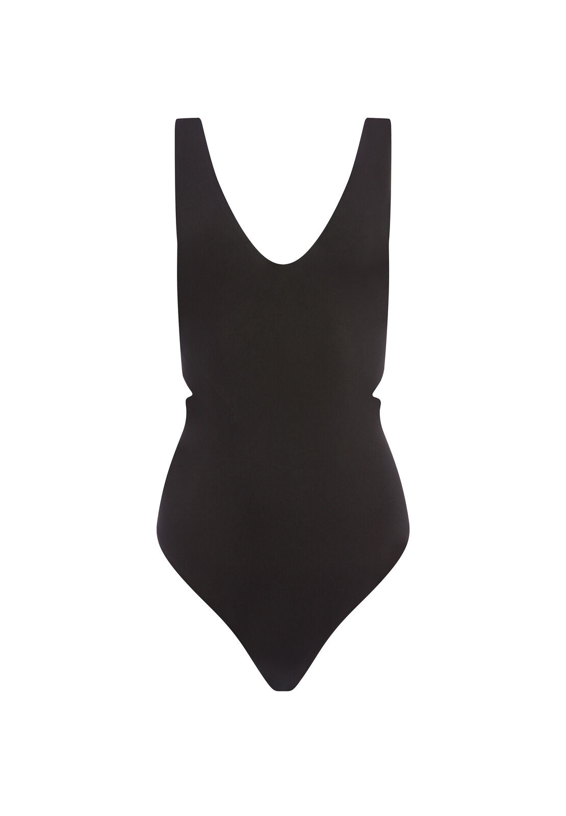 MARLEY V-NECK CUTOUT BODYSUIT-Black-ALICE + OLIVIA