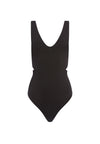 MARLEY V-NECK CUTOUT BODYSUIT-Black-ALICE + OLIVIA